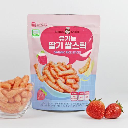 Bánh gạo que vị dâu MOMSCHOICE Hàn Quốc