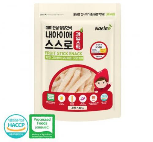 Bánh que trái cây hữu cơ vị gạo lức chuối Naeiae Hàn Quốc
