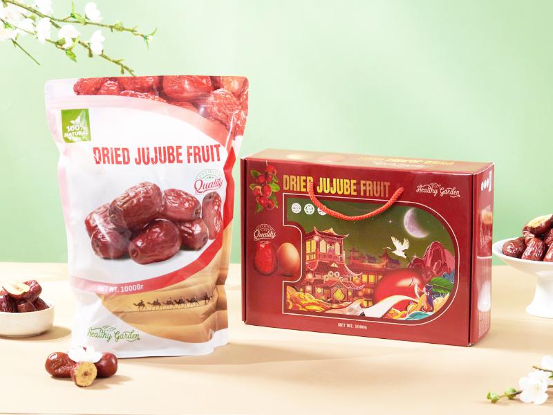 Táo Đỏ Tân Cương Dried Jujube Hộp Lạc Đà 1000g