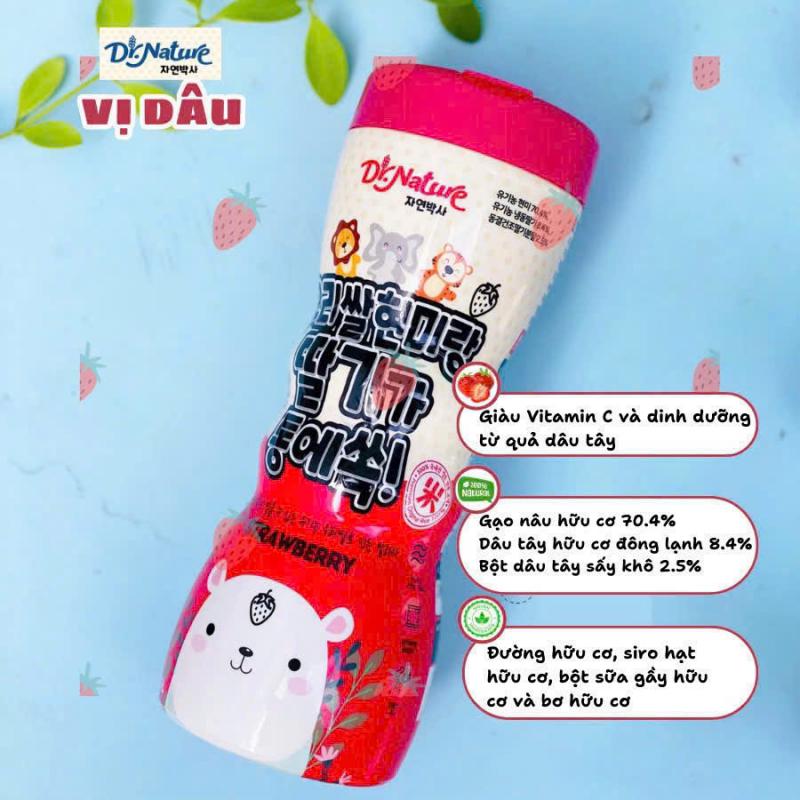 Bánh gạo lức hữu cơ ăn dặm VỊ DÂU DR.NATURE 35g