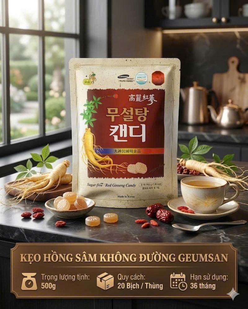 Kẹo hồng sâm không đường GEUMSAN