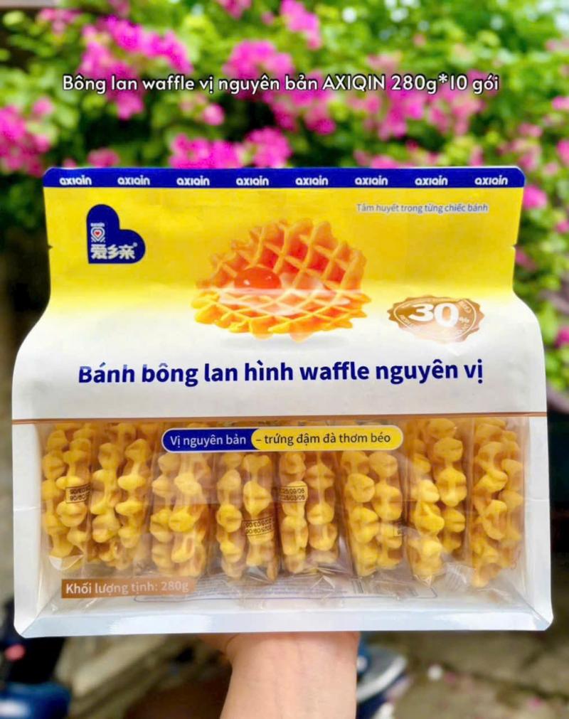 Bánh bông lan hình Waffle nguyên vị
