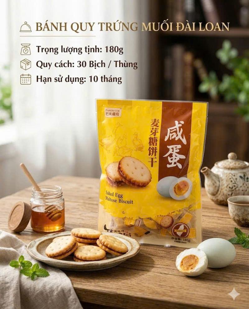 Bánh quy trứng muối Đài Loan 180g