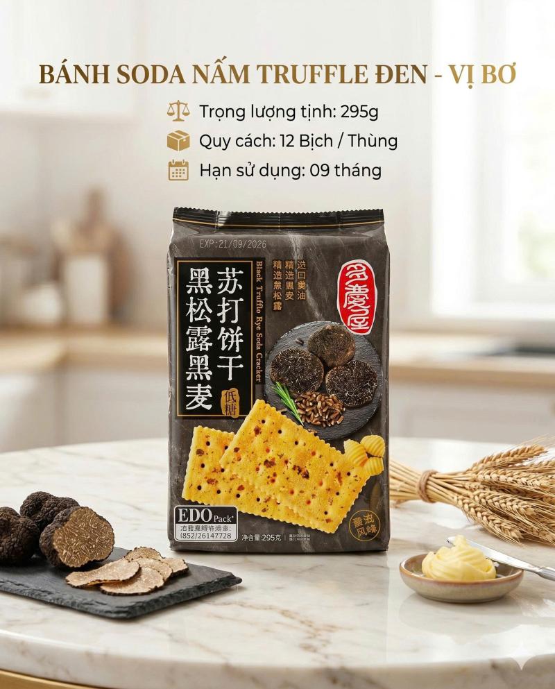 Bánh Soda TRUFFLE nấm đen vị bơ
