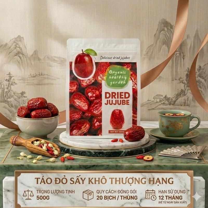 Táo đỏ sấy khô thượng hạng JUJUBE