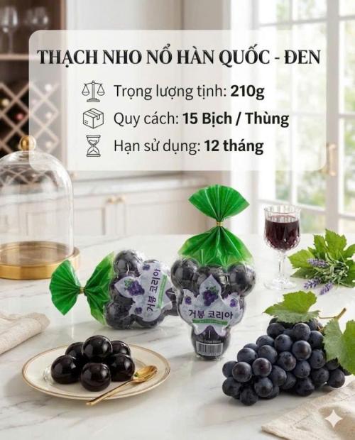 Thạch nho nổ Hàn Quốc đen