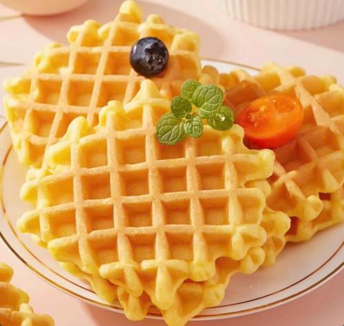Bánh bông lan hình Waffle nguyên vị