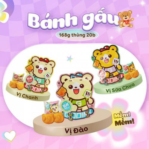 Bánh gấu vị chanh đào sữa chua