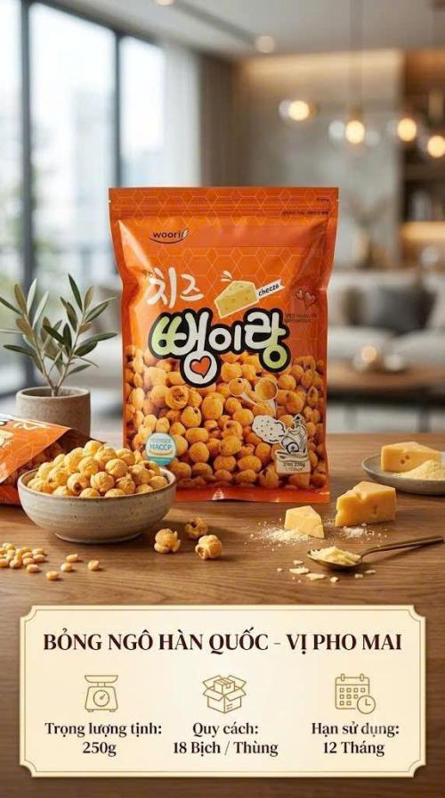 Bỏng ngô Hàn Quốc vị Phô mai
