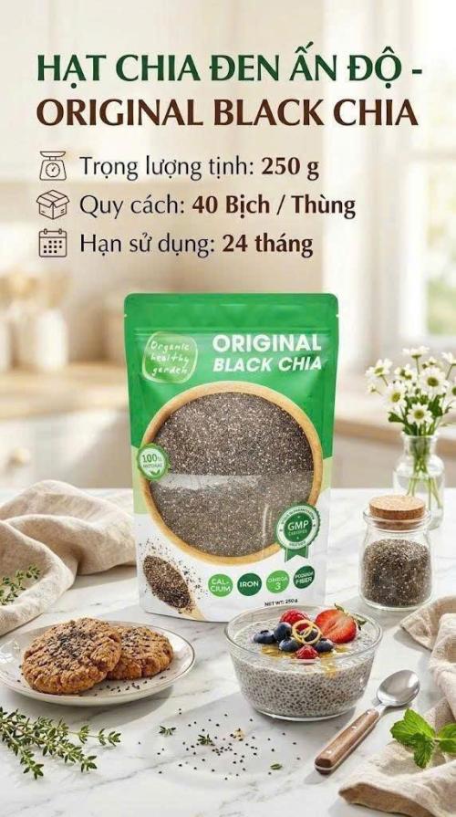 Hạt chia đen ẤN ĐỘ ORIGINAL BLACK CHIA 250G