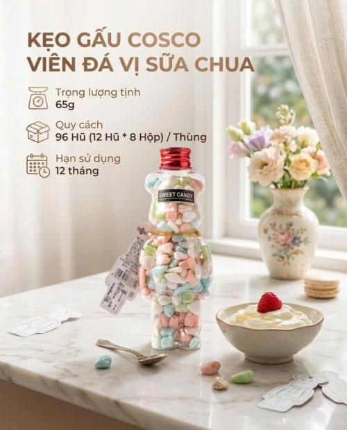 Kẹo Gấu Cosco viên đá vị sữa chua
