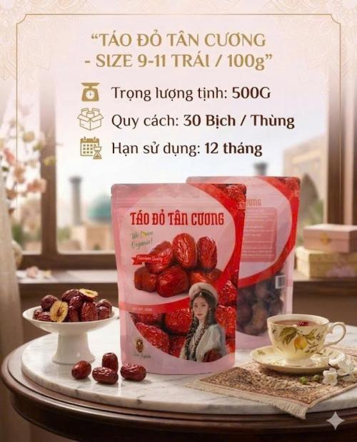 Táo đỏ Tân Cương size 9 đến 11 trái 100G